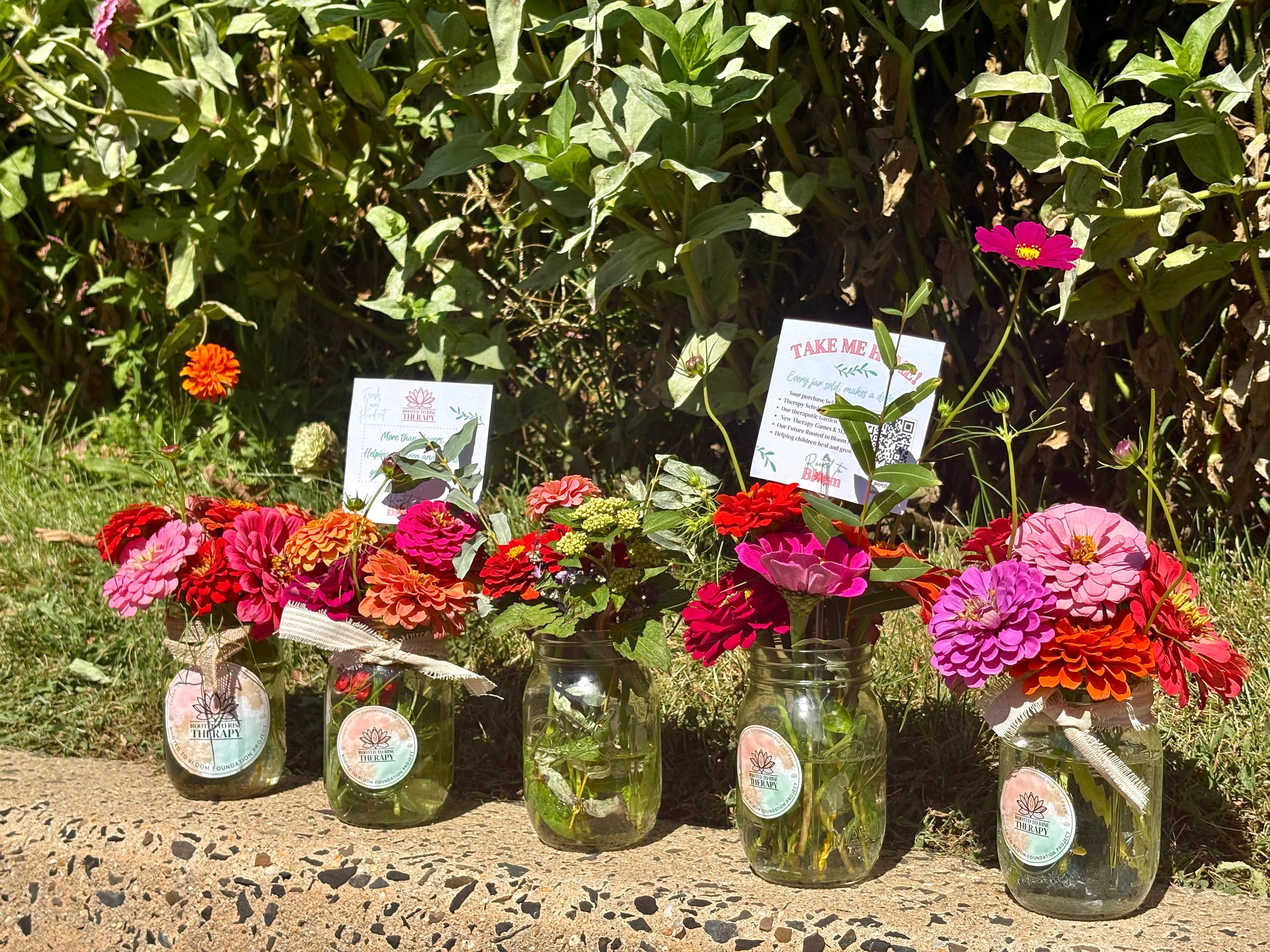 Community members in the therapeutic garden